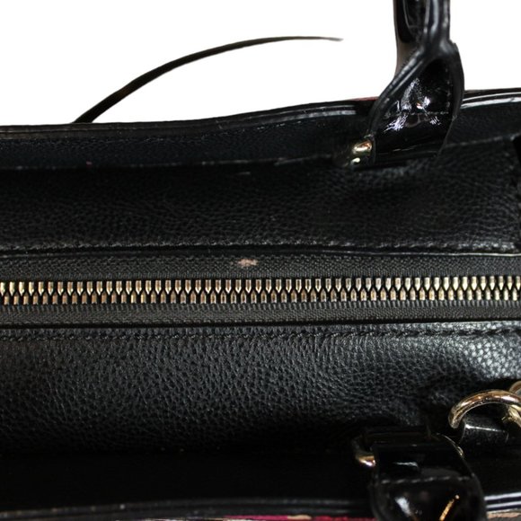 Betsey Johnson Top Handle Purse with Crossbody Strap Large Bow Floral PU84 - Picture 9 of 15